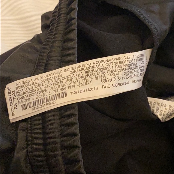 Zara Faux Vegan Leather Jogger Trousers Pants - Picture 14 of 14